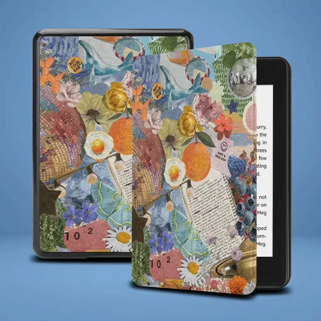 Literary Scrapbook Kindle Case – Fits Kindle Basic (10th–11th Gen), Paperwhite (10th–12th Gen) & Oasis (9th–10th Gen)