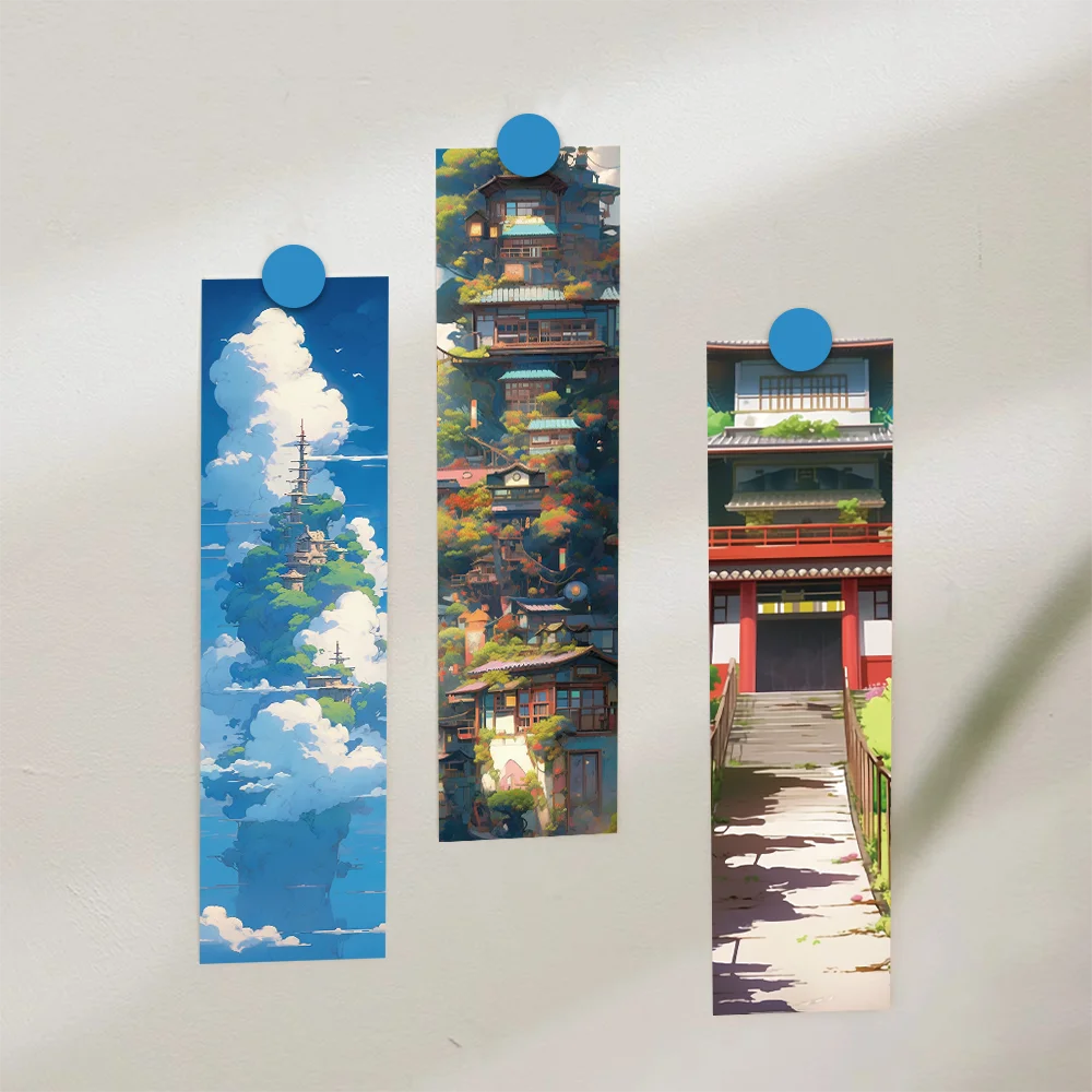 Set of 30 Hayao Miyazaki Anime-Style Bookmarks – Creative Art Reading Page Markers & Student Gift Set