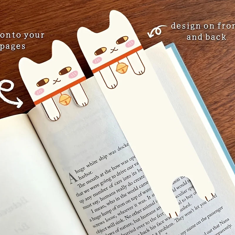Set of 30 Cute Double-Sided Cat Bookmarks – Perfect for Students, Reading, Office Use, and DIY Decoration
