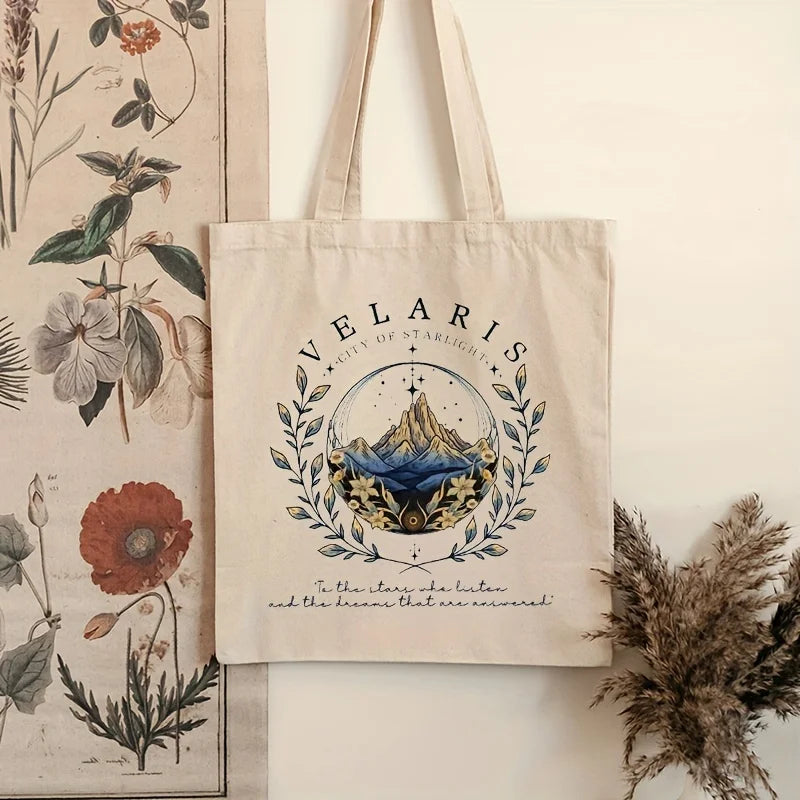 ACOTAR Velaris Tote Bag – Trendy Canvas Shoulder Bag for Everyday Carry