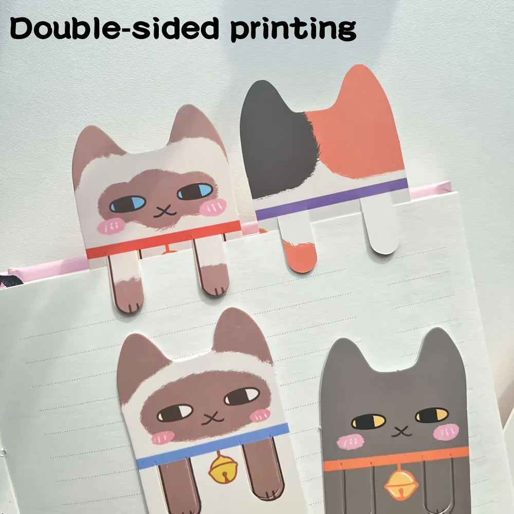 Set of 30 Cute Double-Sided Cat Bookmarks – Perfect for Students, Reading, Office Use, and DIY Decoration