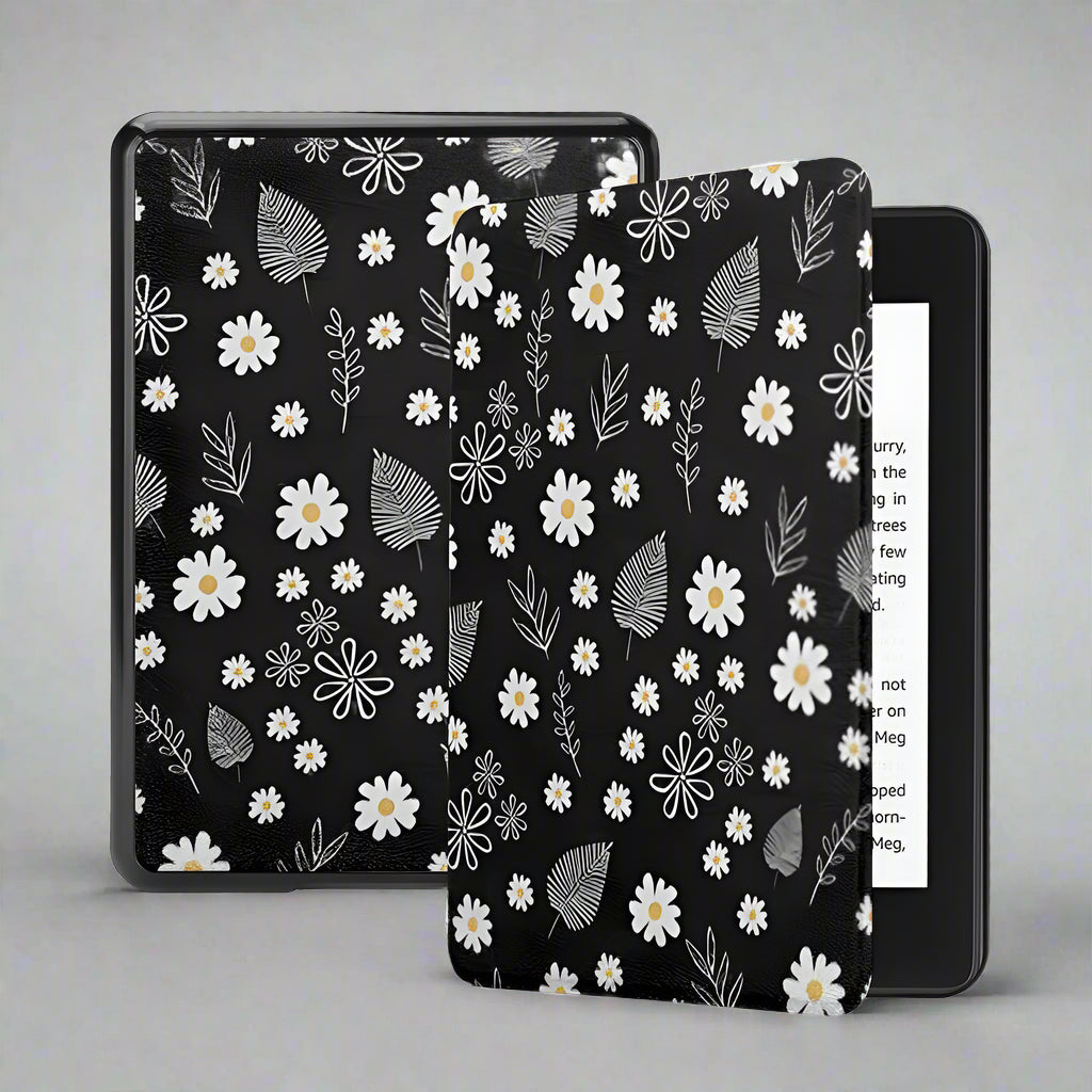 Celestial Moon & Floral Majesty Kindle Case – Fits Kindle Paperwhite (12th, 11th, 10th Gen) and Kindle Basic (11th Gen) – Faux Leather