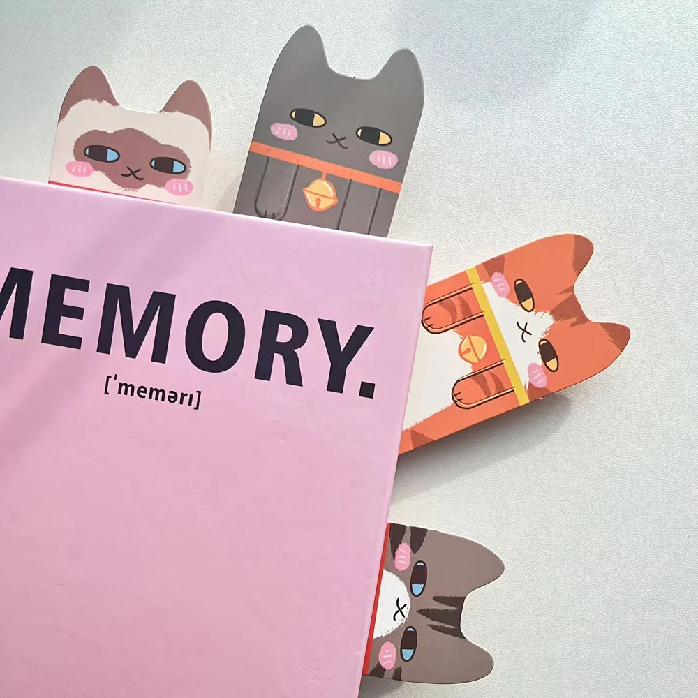 Set of 30 Cute Double-Sided Cat Bookmarks – Perfect for Students, Reading, Office Use, and DIY Decoration