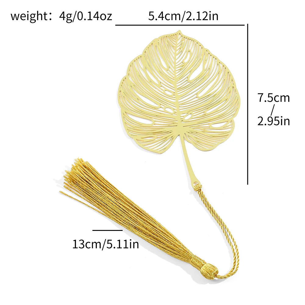 Elegant Chinese Handmade Bookmarks – Golden Lotus & Rose Design for Book Lovers