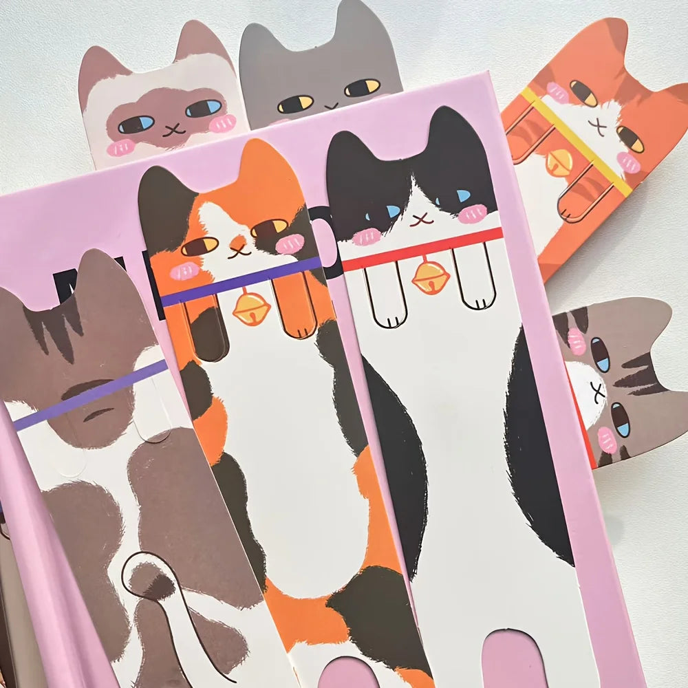 Set of 30 Cute Double-Sided Cat Bookmarks – Perfect for Students, Reading, Office Use, and DIY Decoration