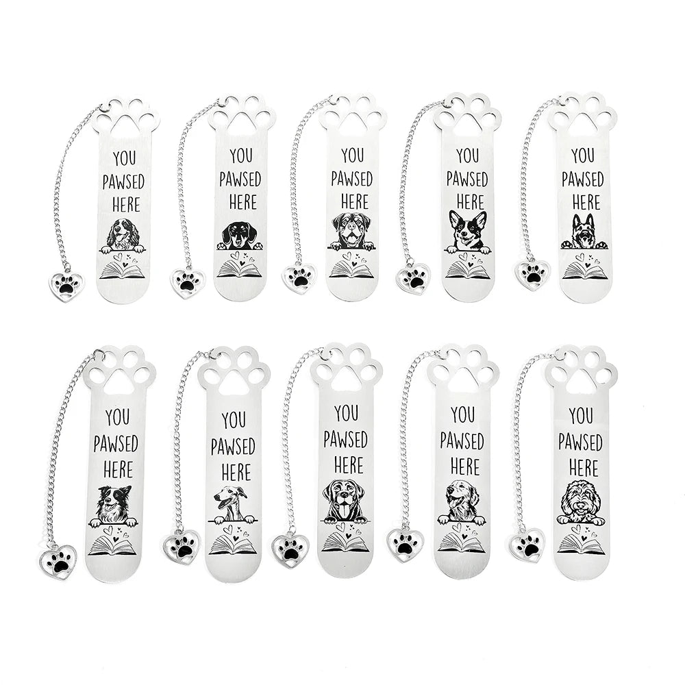 You Pawsed Here – Metal Dog Bookmark