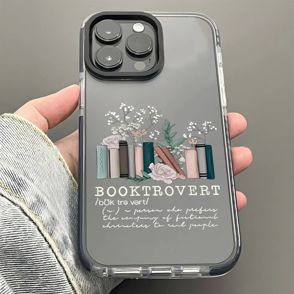 Booktrovert Clear iPhone Case – Shockproof Soft Cover Compatible with iPhone 7 to 16 Pro Max