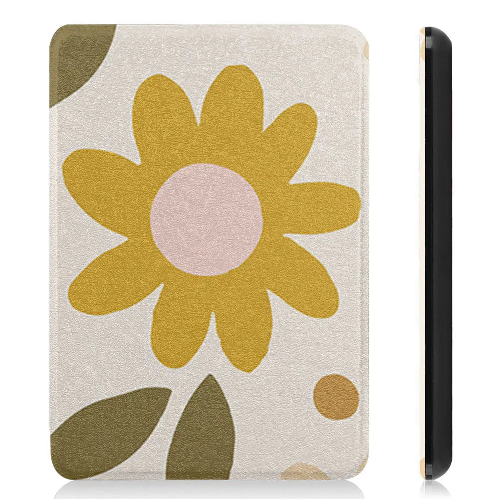 Delicate Floral Kindle Case – Fits Kindle Paperwhite (12th, 11th, 10th Gen) and Kindle Basic (11th, 10th Gen) – Faux Leather