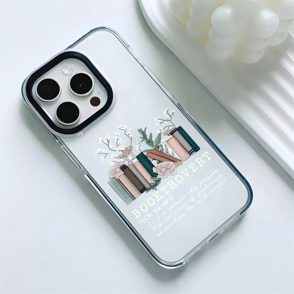 Booktrovert Clear iPhone Case – Shockproof Soft Cover Compatible with iPhone 7 to 16 Pro Max