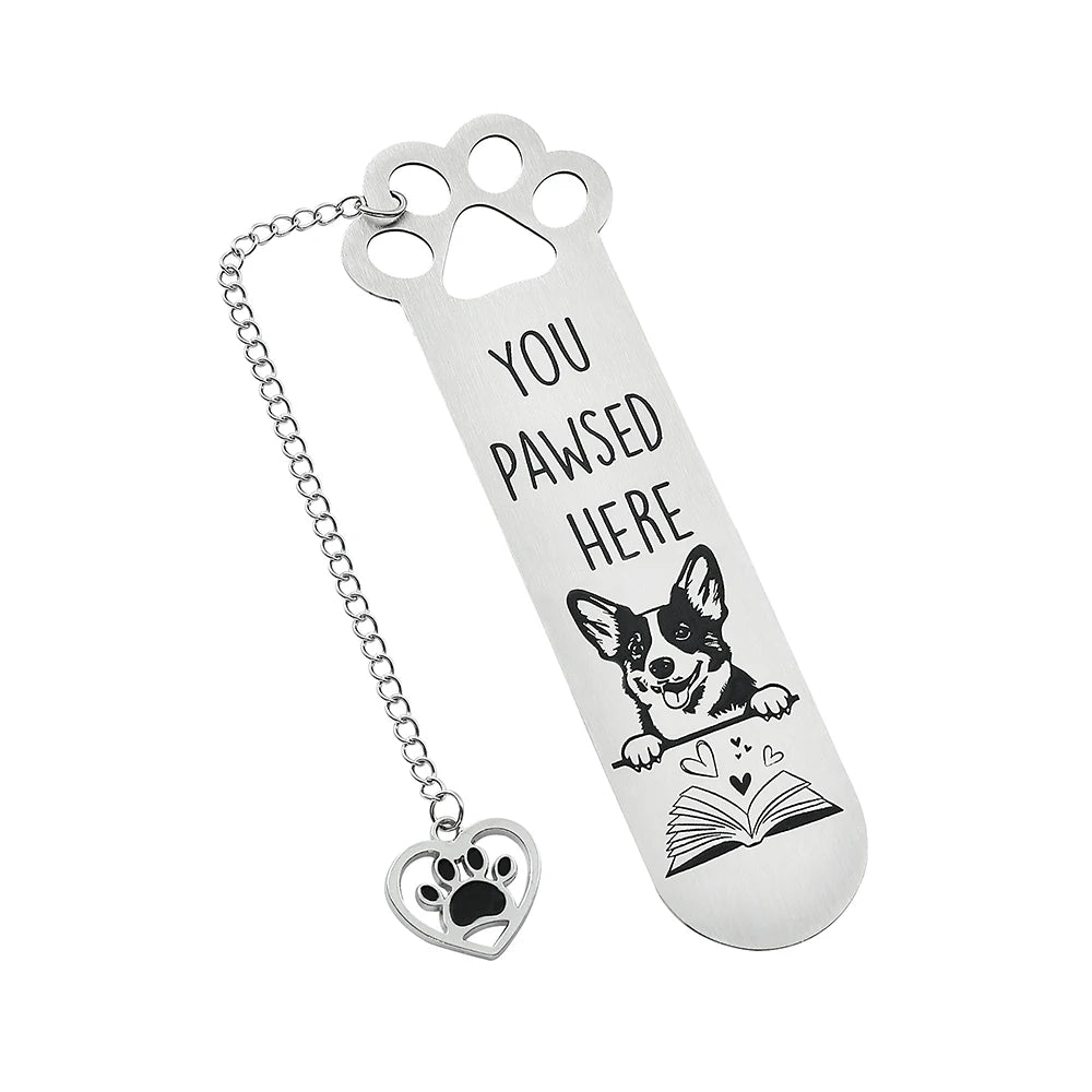 You Pawsed Here – Metal Dog Bookmark