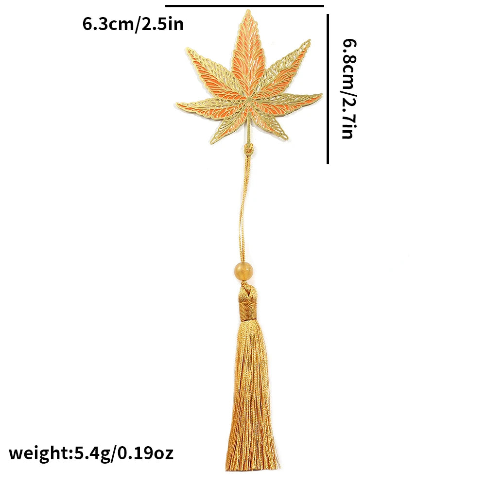 Luxury Nature-Inspired Brass Bookmarks – Delicate Designs with Tassels (Dragonfly, Clover, Koi, Flowers & More)