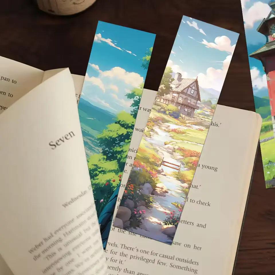 Set of 30 Hayao Miyazaki Anime-Style Bookmarks – Creative Art Reading Page Markers & Student Gift Set