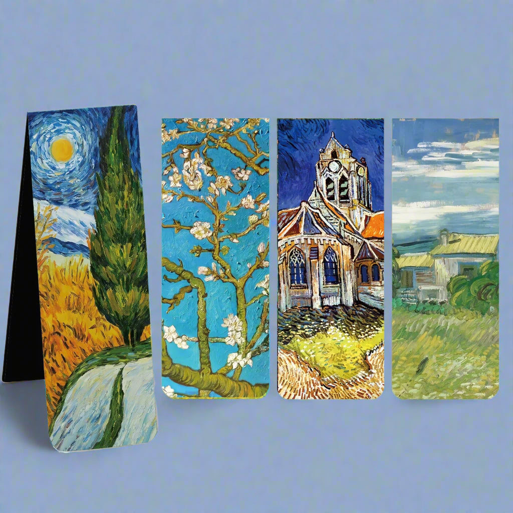 4-Pack Van Gogh Magnetic Bookmarks