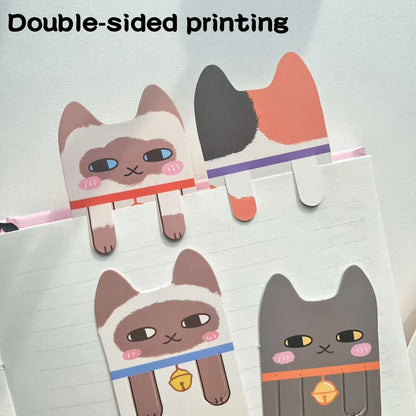 Set of 30 Cute Double-Sided Cat Bookmarks – Perfect for Students, Reading, Office Use, and DIY Decoration