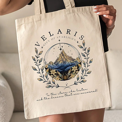 ACOTAR Velaris Tote Bag – Trendy Canvas Shoulder Bag for Everyday Carry