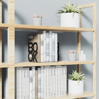 “BOOK” Iron Bookend – Stylish Decorative Shelf Holder for Readers, Home & Office