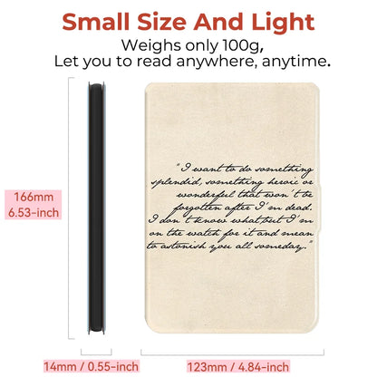Jane Austen-Inspired Kobo Clara Case – 6-Inch Magnetic TPU Cover with Auto Wake/Sleep (Pride & Prejudice, Sense & Sensibility, Emma & More)