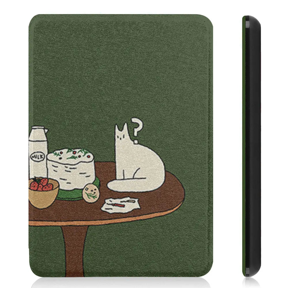 Cute Cat Silicone Kindle Case – Compatible with Paperwhite (12th, 11th, 10th, 9th Gen), Oasis 2/3, and 2024 Models