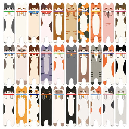 Set of 30 Cute Double-Sided Cat Bookmarks – Perfect for Students, Reading, Office Use, and DIY Decoration