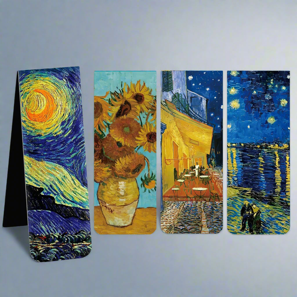 4-Pack Van Gogh Magnetic Bookmarks