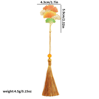 Luxury Nature-Inspired Brass Bookmarks – Delicate Designs with Tassels (Dragonfly, Clover, Koi, Flowers & More)