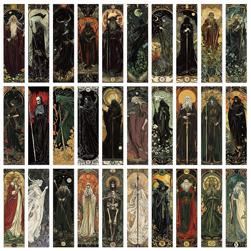 Set of 30 Wizard Bookmarks – Magic-Themed Page Markers for Reading ...