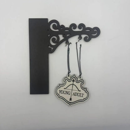 Hangable Bookend-Style Genre Signs – Shelf Decor for Book Lovers & Home Library Displays