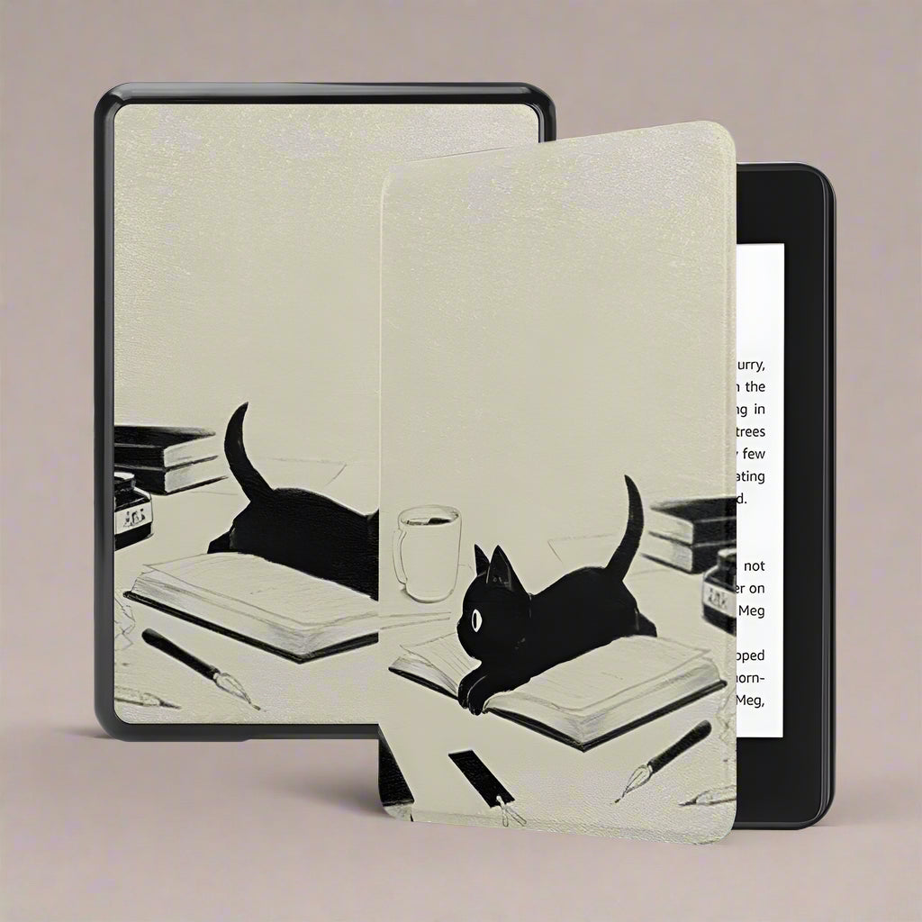 Cute Cat Silicone Kindle Case – Compatible with Paperwhite (12th, 11th, 10th, 9th Gen), Oasis 2/3, and 2024 Models