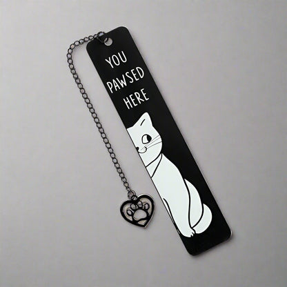 You Pawsed Here – Metal Cat Bookmark