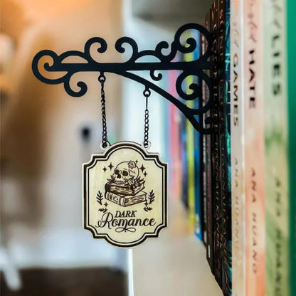 Hangable Bookend-Style Genre Signs – Shelf Decor for Book Lovers & Home Library Displays