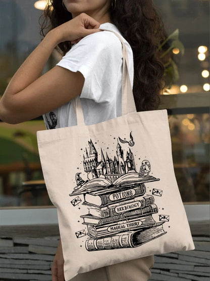 Magical Harry Potter Hogwarts Castle Tote Bag – A Charming Companion for Book Lovers and Potter Fans