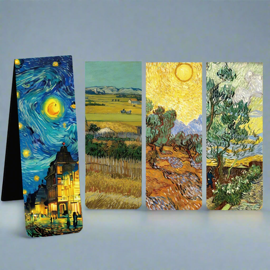 4-Pack Van Gogh Magnetic Bookmarks