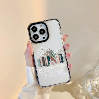 Booktrovert Clear iPhone Case – Shockproof Soft Cover Compatible with iPhone 7 to 16 Pro Max