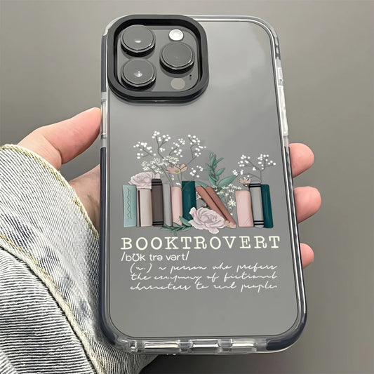 Booktrovert Clear iPhone Case – Shockproof Soft Cover Compatible with iPhone 7 to 16 Pro Max