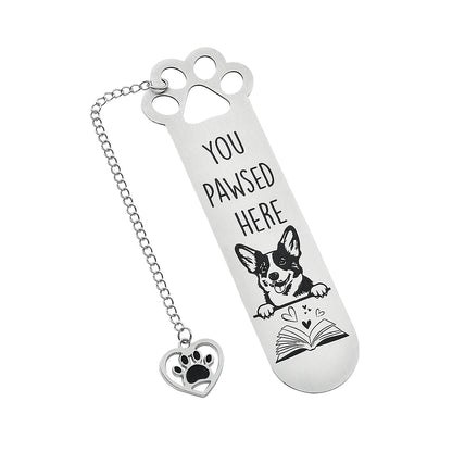 You Pawsed Here – Metal Dog Bookmark