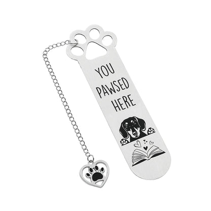 You Pawsed Here – Metal Dog Bookmark