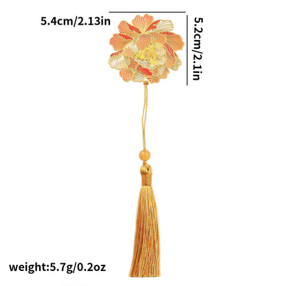 Luxury Nature-Inspired Brass Bookmarks – Delicate Designs with Tassels (Dragonfly, Clover, Koi, Flowers & More)