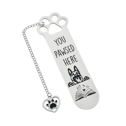 You Pawsed Here – Metal Dog Bookmark