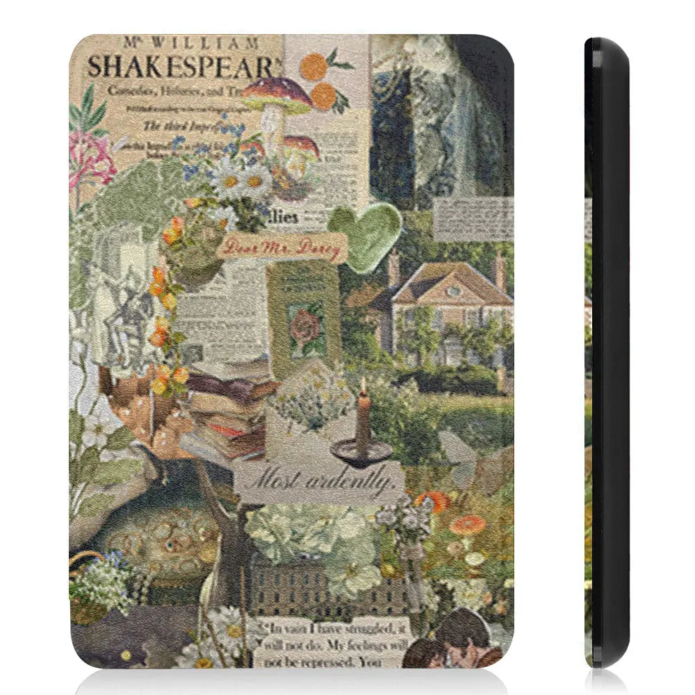 Literary Scrapbook Kindle Case – Fits Kindle Basic (10th–11th Gen), Paperwhite (10th–12th Gen) & Oasis (9th–10th Gen)