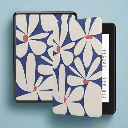 Delicate Floral Kindle Case – Fits Kindle Paperwhite (12th, 11th, 10th Gen) and Kindle Basic (11th, 10th Gen) – Faux Leather